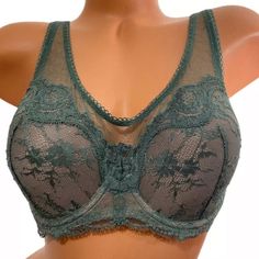 New With Tags Victoria’s Secret Dream Angels Lined Demi Lace Bra Lined ( Very Lightly Padded ) For Shape Underwire Support Adjustable Straps Back Closure 100% Polyamide Size : 34dd Color : Green Price Is Firm 100% Authentic Straight From Victoria’s Secret Store Hot Pink Bra, Balconet Bra, Pink Lace Bra, Purple Bras, Green Bras, Gray Sports Bra, Lace Bandeau, Long Sleeve Blouse Pattern, Victoria Secret Bras