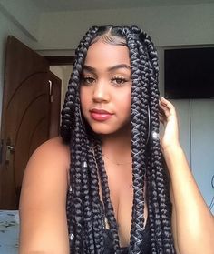 Big Breads Style, Chunky Box Braids, Black Women Braids, Black Kids Braids Hairstyles, Hair Twists, Chunky Braids