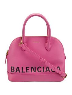 Balenciaga Top Handle BagFrom the Spring/Summer 2019 Collection by Demna GvasaliaPink LeatherGraphic PrintGold-Tone HardwareRolled Handles & Single Adjustable Shoulder StrapSingle Exterior PocketCanvas Lining & Dual Interior PocketsZip Closure at TopProtective Feet at BaseIncludes Lock & KeysUnfortunately, due to restrictions, this item may not be eligible for shipping in all areas. Chic Spring Bags With Logo, Casual Logo Bags For Spring, Trendy Logo Bags For Spring, Trendy Spring Bags With Logo, Spring Bags With Logo, Trendy Summer Bags With Logo, Pink Top Handle Bag With Logo, Balenciaga Top, Handbag Handles