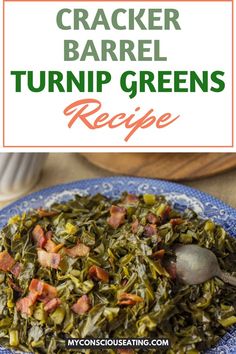 turnip greens recipe Cracker Barrel Turnip Greens Recipe, How To Cook Turnips, Turnip Recipes, Southern Greens, Collard Greens Recipe, Collard Greens