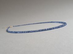 This beautiful blue necklace was set up using  faceted genuine Burma sapphire rondelles and gold filled findings. Available also with sterling silver  findings.  The necklace is available in different lengths, each with an adjustable extension chain of 3.5 cm ~ 1.38 inches. Please choose the desired length at checkout, from the menu. Materials: ~ 4-5 mm Burma sapphire faceted rondelles  ~ gold filled/sterling silver findings The sapphire was called the "Stone of Destiny". Sapphires contribute to mental clarity and perception. They can promote financial rewards. The sapphire is the symbol of heaven and joyful devotion to God. Sapphire is associated with Aquarius, Virgo, Libra and Capricorn. It is the birthstone of September and has been the birthstone of April. Sapphire is the symbol of Sat Sapphire Rondelle Necklace For Gift, Sapphire Rondelle Necklace As A Gift, Sapphire Faceted Beaded Necklace For Gift, Faceted Sapphire Beaded Necklace Gift, Tanzanite Faceted Necklace For Gift, Elegant Sapphire Faceted Beaded Necklaces, Gift Tanzanite Faceted Necklace, Sapphire Rondelle Gemstone Jewelry, Sapphire Gemstone Rondelle Necklace