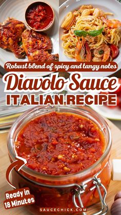 Diavolo Sauce Recipe Diavolo Sauce Recipe, Diavolo Sauce, Red Pasta, Marinara Recipe, Italian Tomato Sauce, Red Sauce Pasta