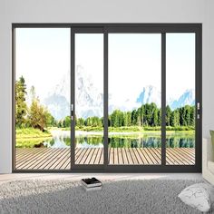 gloryirondoors aluminum alloy sliding patio door two panels with clear glass Floor To Ceiling Sliding Glass Doors, Large Sliding Glass Doors Patio, Black Sliding Doors Patio, Sliding Glass Door To Patio, Black Sliding Glass Door, Sliding Patio Door, Steel French Doors, Sliding Glass Doors Patio, Glass Doors Patio