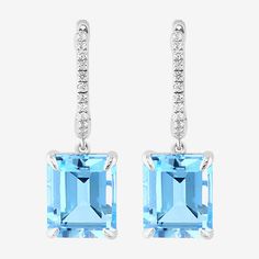 # Pieces In Set: 1 PairFeatures: Quick ShipEarring Back: HingedSetting: ProngShape: EmeraldStone Cut: EmeraldStone Millimeter Measurement: 11 Mm Length, 9 Mm WidthMetal Color: WhiteEarring Length: 1.1mmEarring Width: 37mmStone Type: 24 Genuine Sapphire, 2 Genuine Blue TopazAuthenticity: Genuine StoneBirthstone: December BirthstoneEarrings Style: Drop EarringsMetal: Sterling SilverCountry of Origin: Imported Sterling Silver Drop Earrings, Swiss Blue Topaz, Earrings Drop, Silver Drop Earrings, Earrings Color, Blue Topaz, Jewellery And Watches, Topaz, Sapphire