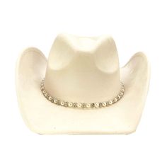 Faux sueded western hat with teardrop crown. Sharp up turned side brim, 3.5" wide. Stunning faux pearl and rhinestone band. Underwelt brim. Drawstring to reduce size. Faux suede is a smooth synthetic material that feels like suede to the touch. 100% polyester. Adjustable Fedora With Rhinestones, Adjustable Bling Hat For Country Events, Adjustable Rhinestone Hat Bands For Festivals, Adjustable Brimmed Hat With Rhinestones, Western Hats With Bling For Rodeo, Western Style Bling Hats For Rodeo, Western Bling Hat For Rodeo, Western Rhinestone Hat Bands For Festivals, Western Style Rhinestone Hat Bands For Festivals