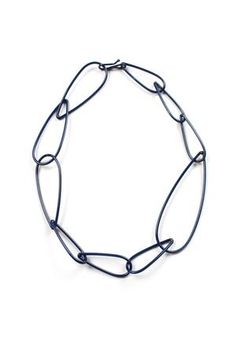 Modular Necklace No. 2 in Blue Sapphire - megan auman S Hook, Clasp Necklace, Dark Blue Color, Endless Possibilities, Powder Coated