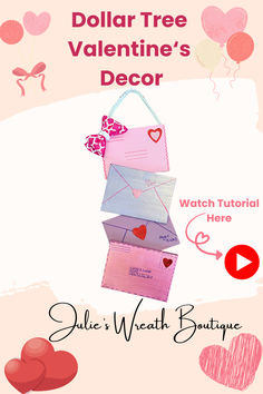 Are you looking for new Valentine's decor or easy gifts to create for that special friend or teacher that won't break the bank? This tutorial is the perfect one for you. Julie shows you step by step how to create not just 1 but 2 different projects. With just a few supplies from the Dollar Tree you can create several new pieces for this Valentine's Day.  Click on the link to find out just how quick and easy it can be.
#julieswreathboutique #youtubetutorial #valentinesday #diycrafts #DollarTree Valentine Diy, Yarn Wreath, Kids Crafting