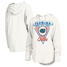 Channel cozy comfort and Florida Gators pride with the Pressbox San Bruno Hoodie Long Sleeve T-Shirt. This long sleeve tee features a stylish hoodie design that provides an extra layer of warmth on cooler game days. The rounded droptail hem offers added coverage and a flattering fit. Fall Fan Gear Hoodie With Graphic Print, Fall Graphic Print Hoodie For Fan Gear, Fall Fan Apparel Hoodie With Graphic Print, Varsity Fan Gear Hoodie Top, Collegiate Hooded Tops For Game Day, Varsity Hoodie Fan Gear Top, Game Day Fan Apparel Tops With Drawstring Hood, Collegiate Hoodie With Graphic Print And Relaxed Fit, Fan Gear Long Sleeve Hoodie With Logo Print