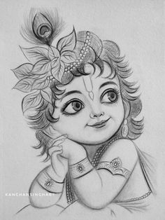 jai shri krishna ka drawing Krishna Images Pencil Drawing, Easy Drawings Of Radha Krishna, Krishan Ji Eyes Drawing, Little Krishna Sketch Drawing, Shiva Outline Drawing, Drawing Lord Krishna, Krishna Painting Easy For Kids, Art Sketches Krishna, Gods Sketches Pencil