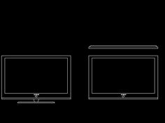 two televisions side by side on a black background