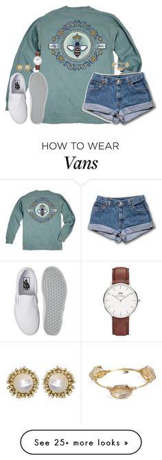 "I wish we could turn back time to the good ol' days" by kaley-ii on Polyvore featuring Queen Bee, Vans, Daniel Wellington, Kendra Scott and Bourbon and Boweties How To Wear Vans, Turn Back Time, Queen Bee, Looks Style, Dream Clothes, Spring Summer Outfits, Kendra Scott