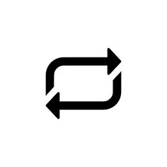 an arrow pointing to the left with two arrows pointing up in different directions, on a white background