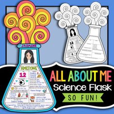 an all about me science flask activity pack for students to use in the classroom