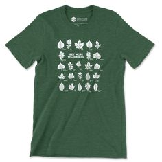 Calling all botanizers! Celebrate the trees of North America with this t-shirt perfect for all tree lovers. 50% of profits from your order are given to our non-profit partners that celebrate and protect public lands. • Unisex sizes • 52% combed and ring-spun cotton, 48% polyester• No tag, no scratching • Lightweight and breathable for the trail• Super-soft fabric Tree Shirts, Green Crew Neck T-shirt For Outdoor Activities, Green Short Sleeve T-shirt For Outdoor, Green Graphic Tee For Outdoor, Green Graphic Tee For Hiking, Green Graphic Print T-shirt For Camping, Outdoor Green T-shirt With Graphic Print, Green Graphic Print Outdoor T-shirt, Green Graphic Print T-shirt For Outdoor