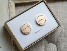 Beautiful and classic round set of cufflinks gift for the father of the bride. Your cuff links will be engraved with the message/image/design in the first photo.  Personalize these cufflinks with your wedding date and your name. WHAT WILL BE ENGRAVED? Cufflink 1: Curved along the top:   THANK YOU  Center:   YOUR custom date Curved along the bottom:  FOR WALKING Cufflink 2: Curved along the top:   BY MY SIDE Center:   heart symbol & YOUR name Curved along the bottom:   TODAY & ALWAYS ---We will a Minimal Gift Ideas, Gold Cuff Links, Groom Gift From Bride, Gift For The Groom, Father Of Bride, Bride Personalized, Father Of The Bride Gift, Romantic Fonts, Wedding Cuff Links