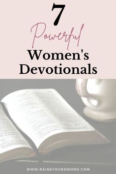 an open book with the title 7 powerful women's devotions