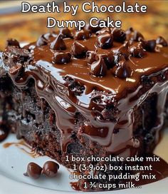 Chocolate Dump, Chocolate Dump Cake, Boxed Cake Mixes Recipes, Dessert Oreo, Desserts Ideas, Box Chocolate, Cake Mix Cookie Recipes, Poke Cake Recipes, Recipes Summer