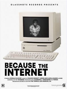 an advertisement for a computer that says, because the internet