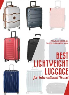 Lightweight Carry On Luggage, International Travel Packing, Travel Fashion Girl, Lightweight Suitcase, Lightweight Luggage, Checked Luggage