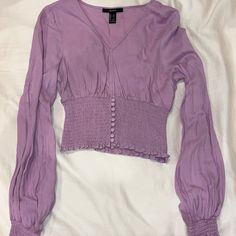 Lilac Colored Blouse. Brand New Condition Lilac Color, V Neck Blouse, Button Detail, Forever 21 Tops, Lilac, Forever 21, Top Blouse, Blouses, Womens Tops