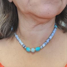 Beautiful gold-plated necklace with beautiful amazonite and chalcedony. 16-18 inches long, lobster clasp. Bohemian Blue Amazonite Turquoise Necklace, Blue Amazonite Polished Beads Necklace, Hand-strung Turquoise Amazonite Beaded Necklaces, Hand-strung Turquoise Amazonite Beaded Necklace, Silver Jewelry Accessories, Blue Turquoise Multi-strand Necklace With Polished Beads, Lapis Jewelry, Hamsa Jewelry, Gift Sets For Her