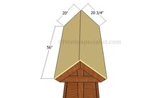 the top section of a wooden table with measurements for it and how to build it