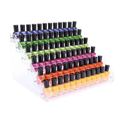 PRICES MAY VARY. 【DIMENSIONS】 6 Tiers Whole Size: 12.4*9.7*7.1inch，Each Tier Size:12.3*1.7*1.1inch; Acrylic Nail Polish Organiser Stand Holds 72 Bottles(Depends on the size of nail polish). 【MULTI-FUNCTIONS】 This Nail Polish Organizers and Storage, not only for Nail Polish Shelf Display Storage, also good for Sunglasses Organizer , lipstick and other cosmetics.You can display wherever you may need it! 【SORT OUT】Essential Oil Display Rack organize the drawer clutter and keep your nail polish orde Nail Polish Stand, Nail Polish Shelf, Nail Polish Painting, Paint Rack, Paint Organization, Nail Polish Holder, Sunglasses Organizer, Nail Polish Rack, Acrylic Nail Polish