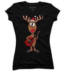 Funny Cool Christmas Reindeer Playing the Guitar is a cozy ring spun cotton t-shirt designed by SmileToday for Design By Humans. Pick up this tee and support one of our global artists today. Playing The Guitar, Cool Christmas, Christmas Reindeer, Black Media, Cotton T Shirt, Reindeer, Cotton Tshirt, Spun Cotton, Top Shirt