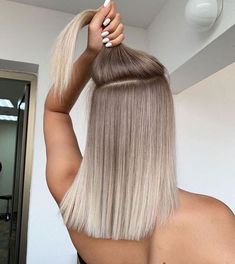 Tuns Bob Lung, Platinový Blond, Ombre Hair Blonde, Balayage Blonde, Balayage Ombre, Blonde Hair Looks, Hair Balayage, Long Blonde, Front Lace Wigs Human Hair