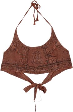 A vintage-style embroidered bra top in soft rayon. It is a free-size top with a tie at the back and a halter style tie for the neck. #tlb #Embroidered #bohemianfashion #fairytop #renaissancetop #oldstyletop Fitted Bohemian Embroidered Crop Top, Fitted Embroidered Bohemian Crop Top, Bohemian Backless Crop Top For Vacation, Embroidered Fitted Bohemian Crop Top, Fitted Embroidered Crop Top For Beach, Bohemian Backless Crop Top For Summer, Fitted Bohemian Backless Halter Top, Bohemian Fitted Backless Halter Top, Summer Bohemian Backless Crop Top