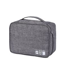 a gray lunch box with two compartments