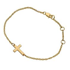 This bracelet is designed with an integrated cross. Adjustable lobster claw closure. Mini Integrated Cross bracelet on an adjustable 6/6.5/7" rope chain. Cross measures 1/2" long and 3/8" high. *jenniferzeuner.com 14K exclusive* Cross Anklet, Cross Bracelet, Chain Anklet, Engraved Rings, Designer Earrings, Cross Pendant, Gold Vermeil, Sterling Silver Bracelets, Personalized Jewelry