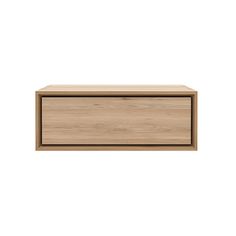 an empty wooden box on a white background