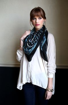 FAST & FREE SHIPPING.  This beautiful bandana square scarf is perfect for everyday and all-season use, great for travel, light and easy to carry, and versatile for both work or play.  Classic and sophisticated ditsy floral print square scarf is the perfect accessory for ladies, timeless and elegant. Whimsical blue and purple ditsy floral print stands out on the black base, making an impressive statement. Pair it with formal or casual outfit, get tons of compliments!  Approx. 40x40, sewn e... Spring Bohemian Black Bandana, Black Bohemian Bandana For Spring, Bohemian Black Bandana For Spring, Casual Summer Paisley Print Scarves, Casual Summer Scarves With Paisley Print, Casual Paisley Print Scarves For Summer, One Size Black Casual Shawl, Black Bohemian Headscarf For Summer, Spring Bandana Print Silk Scarf