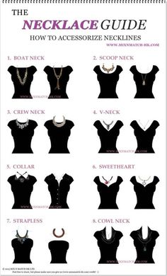 Wondering what type of necklace looks best with the neckline of your top? Check out this handy guide!