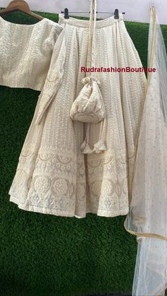 Wedding Party Wear Indian Designer Ivory Lehenga Choli Dupatta | Etsy Lehenga Designs Simple White, White Lehenga Designs Latest, White Lehenga With Dupatta For Party, White Chinon Choli With Dupatta, Party Choli With Dupatta In Off White, Off White Choli With Dupatta For Party, Mustard Lehenga Combination, Lehnga Ideas, Etsy Lehenga