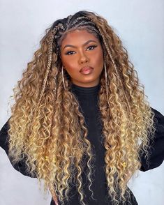 African Hair Braiding Styles, Blonde Curly Hair, Braided Cornrow Hairstyles, Peinados Fáciles Para Cabello Corto, Natural Hair Braids, Cornrow, Cornrow Hairstyles