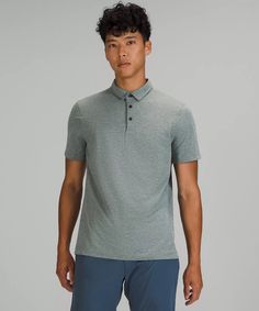 Evolution Short Sleeve Polo Shirt | Men's Short Sleeve Shirts & Tee's | lululemon Hole In One, Short Sleeve Shirts, Mens Short Sleeve Shirt, Basic Tee, Short Sleeve Polo, Mens Polo Shirts, Men Short Sleeve, Fabric Material, Short Sleeve Shirt