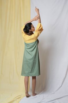 Size Chart Length of the garment is 38'' Spring Cotton Dress With Set-in Sleeves, Spring Cotton Dresses With Set-in Sleeves, Green Cotton Shift Dress, Dandelion Yellow, Green Shift Dress, Bird Embroidery, Handwoven Fabric, Maxi Dress Cotton, Dress Cotton