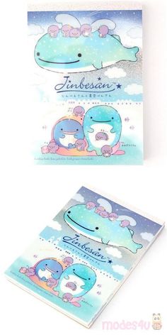 two greeting cards with an elephant and whale on them