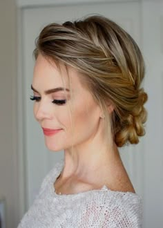 34 beautiful braided wedding hairstyles for the modern bride - TANIA MARAS | bridal headpieces + wedding veils Braided Updo For Short Hair, Moh Hair, Bridesmaid Updos, Fishtail Braid Updo, Sanggul Modern, French Fishtail, Fishtail French Braid, Fishtail Braids