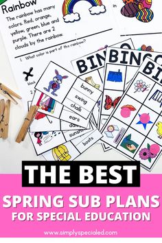 the best spring sub plans for special education