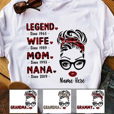 Personalized Mom Grandma Since T Shirt MR232 30O57 Easy 30 day return policy Mom Grandma Shirt, Cricut Htv, Unique Typography, Typography T Shirt Design, Typography T Shirt, Shirt Business, Cute Shirt Designs, Family Reunions, Grandma Shirts