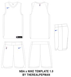 the nike basketball uniform is designed to look like it has two shorts and one tank top