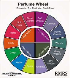 Artofmanliness.com: Perfume wheel, scent categories Perfume Wheel, Perfume Science, Perfume Stand, Essential Oil Perfumes Recipes, Perfume Versace, Perfume Notes, Real Men Real Style, Homemade Perfume, Best Mens Cologne