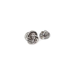 Silver Knot Lapel Pin - Mens Suits Classic Silver Wedding Pins, White Gold Sterling Silver Wedding Brooches, White Gold Sterling Silver Brooches For Wedding, Silver Wedding Lapel Pin, Wedding Brooches In White Gold And Sterling Silver, Silver Brooch Lapel Pin For Wedding, Silver Lapel Pin Brooch For Formal Occasions, Silver Brooch Lapel Pin For Formal Events, Silver Brooch Lapel Pin For Formal Occasions