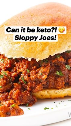 Keto Sloppy Joes, Low Carb Sloppy Joes, Turkey Sloppy Joes, Keto Meat, Keto Burger, Wholesome Yum, Sloppy Joes Recipe, Sugar Free Low Carb, Low Carb Lunch