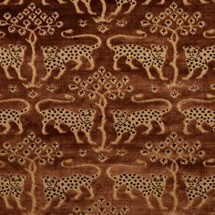 a brown and black animal pattern on fabric