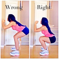 a woman squats on one leg and another squats the other