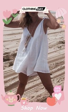 Tie Shoulder V Nck Romper Elevate Your Style, Playsuit, Your Style, Cover Up, Shop Now, Rompers, Free Shipping, Clothes